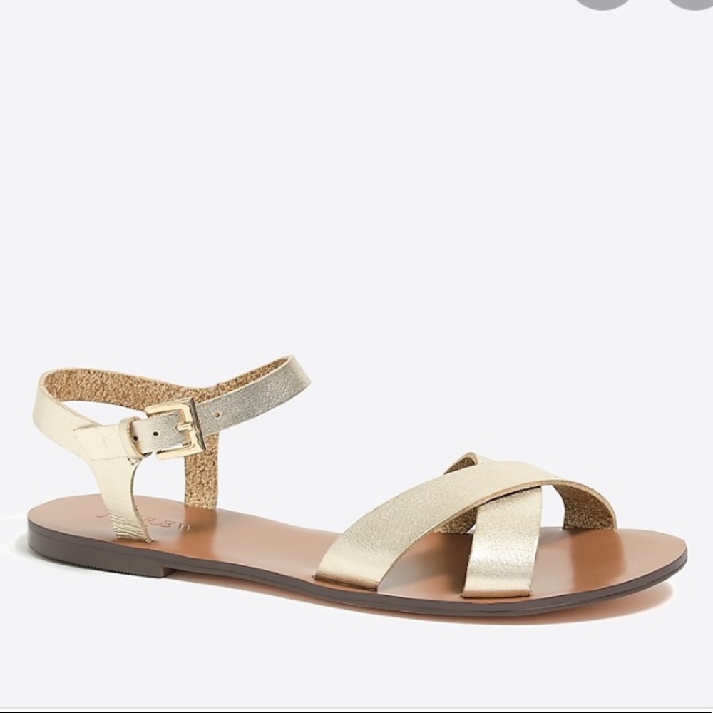 JCrew Factory Crisscross Ankle-strap Sandals